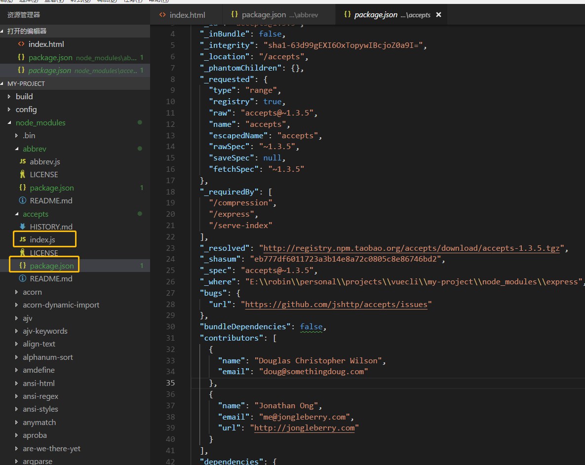 index.js作为入口js文件